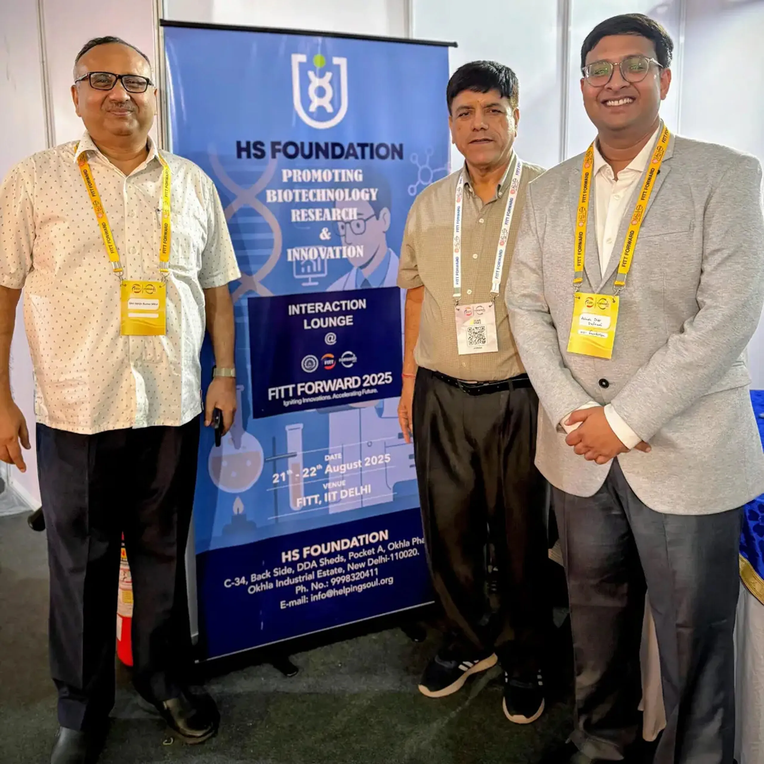 HS Foundation team at the FITT Forward 2025 innovation summit, IIT Delhi Research & Innovation Park