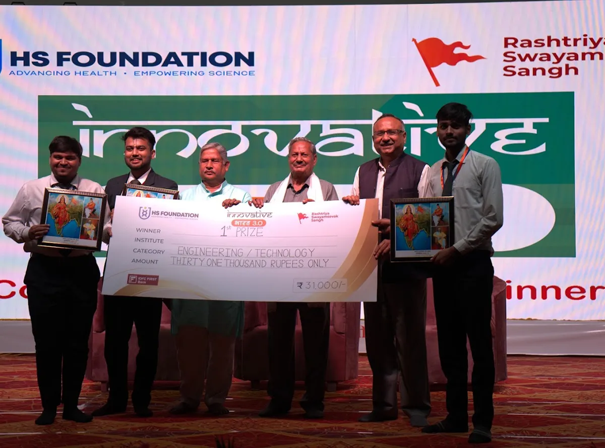 Innovative Bharat team with guests at a foundation event