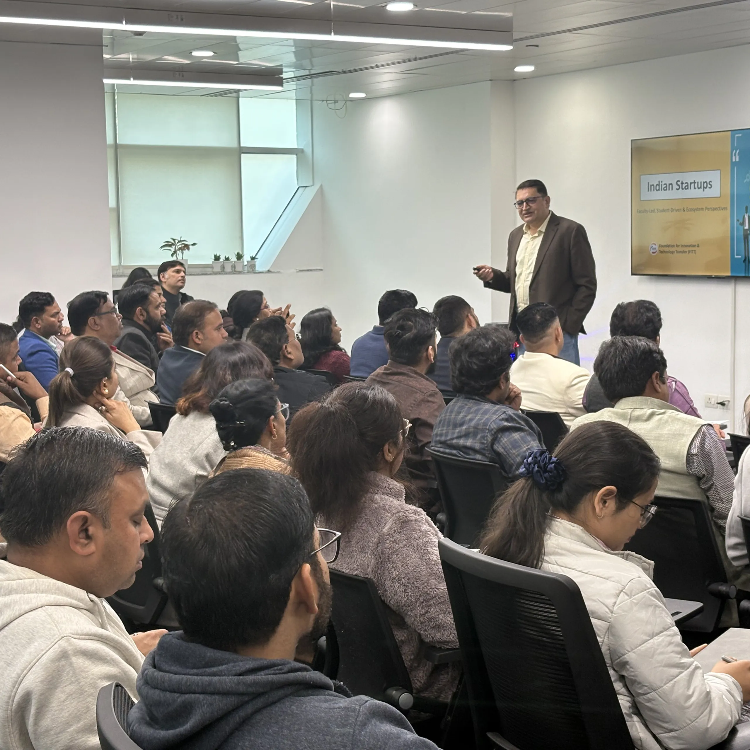 Faculty session on Indian startups at the Faculty to Classroom entrepreneurship masterclass, FITT-IIT Delhi